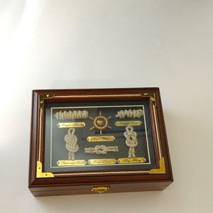 Wood Shadow Box Jewelry/Trinket Maritime Sailors